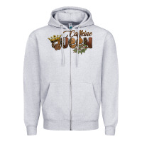 Heather Grey caffeine queen Zipper Hoodie - BarkalooDesign