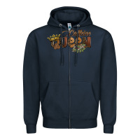 Navy caffeine queen Zipper Hoodie - BarkalooDesign