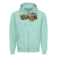 Seafoam caffeine queen Zipper Hoodie - BarkalooDesign