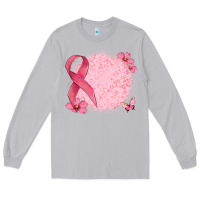 Moon Dust customized breast cancer ribbon and background Long Sleeve Tee - MaliasSmallBusiness