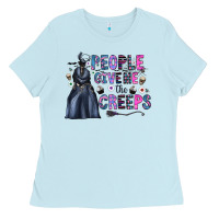 Baby Blue people give me the creeps Ladies Tee - CowhideDigitalArt