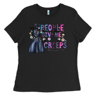 Black people give me the creeps Ladies Tee - CowhideDigitalArt