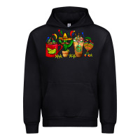 Black Mexico Coffee Cups With Cactus Sombrero And Maraca Urban Hoodie - FaDigitalArtStudio