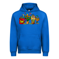 Cobalt Mexico Coffee Cups With Cactus Sombrero And Maraca Urban Hoodie - FaDigitalArtStudio