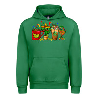 Emerald Mexico Coffee Cups With Cactus Sombrero And Maraca Urban Hoodie - FaDigitalArtStudio