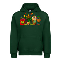 Forest Green Mexico Coffee Cups With Cactus Sombrero And Maraca Urban Hoodie - FaDigitalArtStudio
