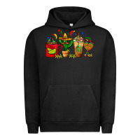 Pigment Black Mexico Coffee Cups With Cactus Sombrero And Maraca Urban Hoodie - FaDigitalArtStudio