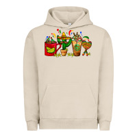 Pigment French Oak Mexico Coffee Cups With Cactus Sombrero And Maraca Urban Hoodie - FaDigitalArtStudio