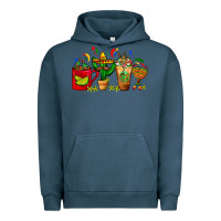 Pigment Midnight Navy Mexico Coffee Cups With Cactus Sombrero And Maraca Urban Hoodie - FaDigitalArtStudio