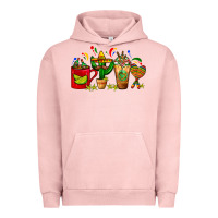 Pigment Salmon Mexico Coffee Cups With Cactus Sombrero And Maraca Urban Hoodie - FaDigitalArtStudio