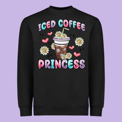Iced Coffee Princess Heavyweight Sweatshirt Designed By Maliassmallbusiness