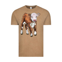 Vintage Coffee hereford calf Vintage Tee - LillyAllenDesigns