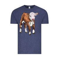 Vintage Denim hereford calf Vintage Tee - LillyAllenDesigns