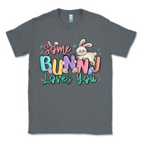 Charcoal Heather some bunny loves you easter Classic Tee - MaliasSmallBusiness