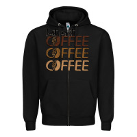 Black but first coffee coffee coffee Zipper Hoodie - BarkalooDesign