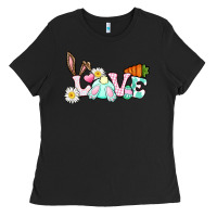 Black Love Easter bunny Easter Day Ladies Tee - CowGirlArtShop