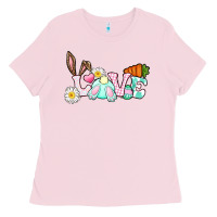 Bubblegum Pink Love Easter bunny Easter Day Ladies Tee - CowGirlArtShop