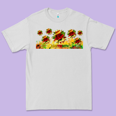 Juneteenth Sunflowers Libbey Glass Premium Tee Designed By Hra Design Shop