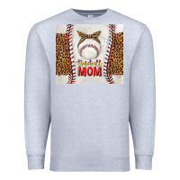 Heather Grey baseball mom with leopard tumbler tbs Premium Sweatshirt - TumblerDesignByShophia