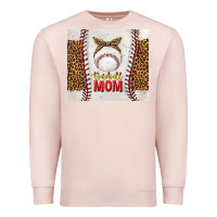 Pale Pink baseball mom with leopard tumbler tbs Premium Sweatshirt - TumblerDesignByShophia