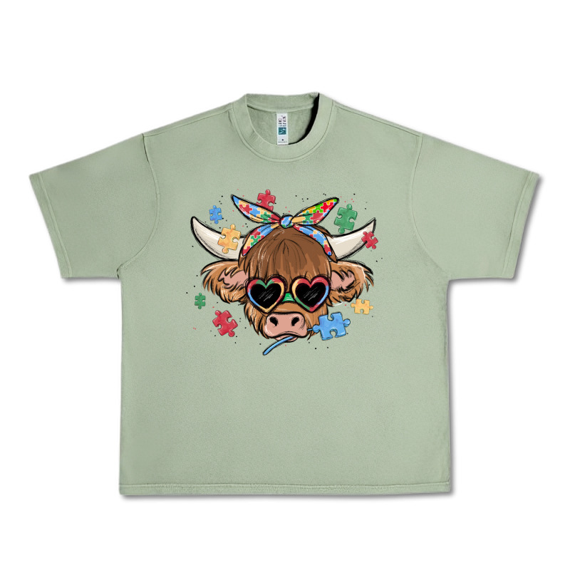 Autism Awareness Cow Urban Heavy Tee by MaliasSmallBusiness | Teevron