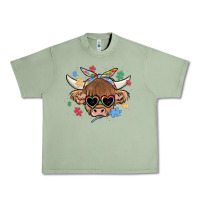 Oil Green autism awareness cow Urban Heavy Tee - MaliasSmallBusiness