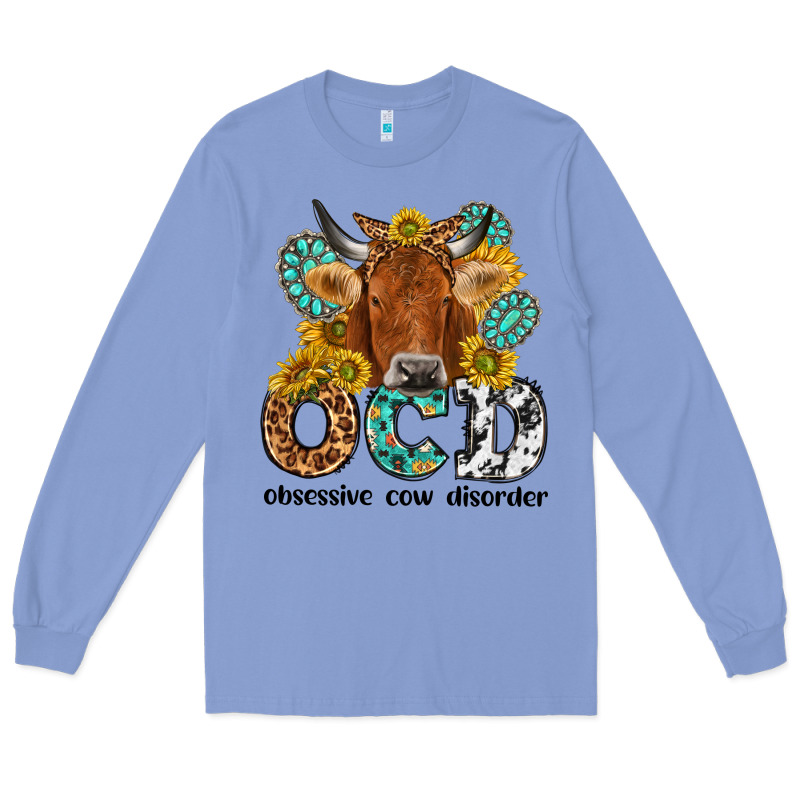 Obsessive Cow Disorder Long Sleeve Tee by NancyCooperArtShop | Teevron