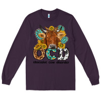 Plum obsessive cow disorder Long Sleeve Tee - NancyCooperArtShop
