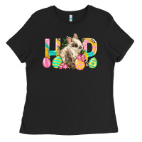 Black Hop Rabbit Easter Ladies Tee - Neo Western
