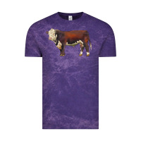 Cloud Purple hereford bull Vintage Tee - LillyAllenDesigns