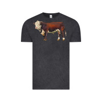 Vintage Black hereford bull Vintage Tee - LillyAllenDesigns