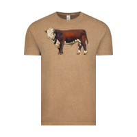 Vintage Coffee hereford bull Vintage Tee - LillyAllenDesigns