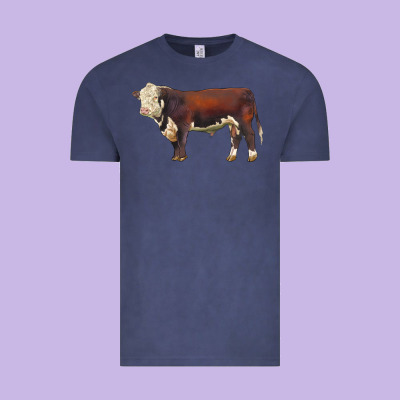 Hereford Bull Vintage Tee Designed By Lillyallendesigns