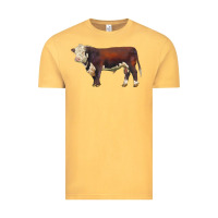 Vintage Mustard hereford bull Vintage Tee - LillyAllenDesigns