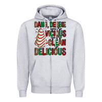 Heather Grey dang debbie christmas tree cake Zipper Hoodie - Jasminsmagicworld