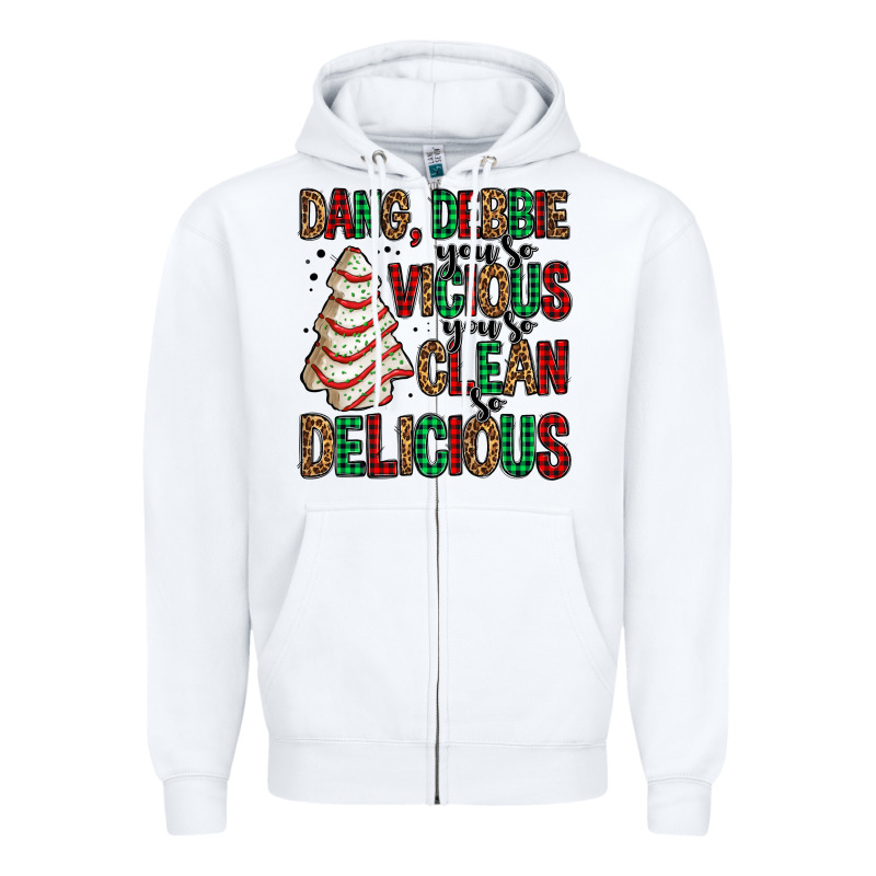 Dang Debbie Christmas Tree Cake Zipper Hoodie by Jasminsmagicworld | Teevron