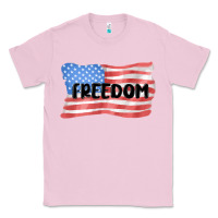 Bubblegum Pink freedom usa Classic Tee - MaliasSmallBusiness