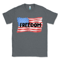 Charcoal Heather freedom usa Classic Tee - MaliasSmallBusiness