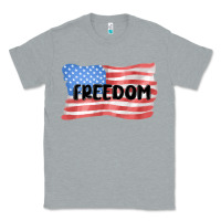Heather Grey freedom usa Classic Tee - MaliasSmallBusiness