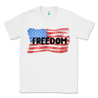 White freedom usa Classic Tee - MaliasSmallBusiness