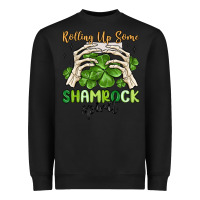 Black rolling up some shamrock spirit Heavyweight Sweatshirt - MaliasSmallBusiness