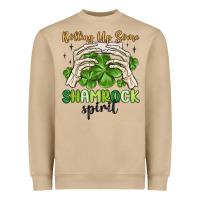 Mushroom rolling up some shamrock spirit Heavyweight Sweatshirt - MaliasSmallBusiness