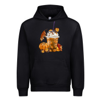 Black Pumpkin Spice Coffee Urban Hoodie - FaDigitalArtStudio