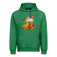 Emerald Pumpkin Spice Coffee Urban Hoodie - FaDigitalArtStudio