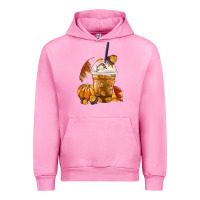 Fuchsia Pink Pumpkin Spice Coffee Urban Hoodie - FaDigitalArtStudio