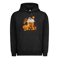Pigment Black Pumpkin Spice Coffee Urban Hoodie - FaDigitalArtStudio
