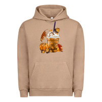 Pigment Burro Pumpkin Spice Coffee Urban Hoodie - FaDigitalArtStudio