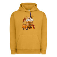 Pigment Peanut Butter Pumpkin Spice Coffee Urban Hoodie - FaDigitalArtStudio