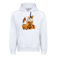 White Pumpkin Spice Coffee Urban Hoodie - FaDigitalArtStudio