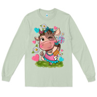 Matcha little cute cow Long Sleeve Tee - NancyCooperArtShop